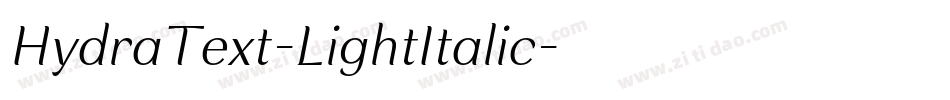 HydraText-LightItalic字体转换