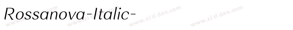 Rossanova-Italic字体转换