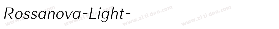 Rossanova-Light字体转换