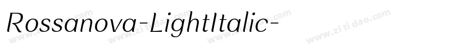 Rossanova-LightItalic字体转换
