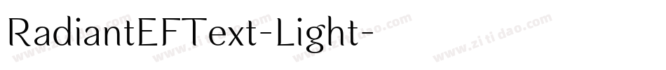 RadiantEFText-Light字体转换