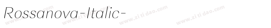 Rossanova-Italic字体转换