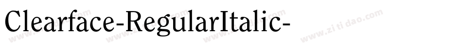 Clearface-RegularItalic字体转换