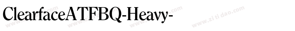 ClearfaceATFBQ-Heavy字体转换