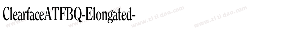 ClearfaceATFBQ-Elongated字体转换