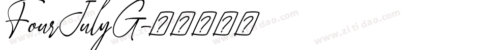 FourJulyG字体转换