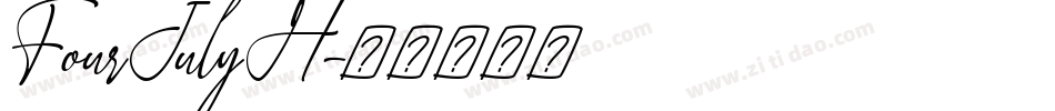FourJulyH字体转换