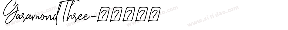 GaramondThree字体转换