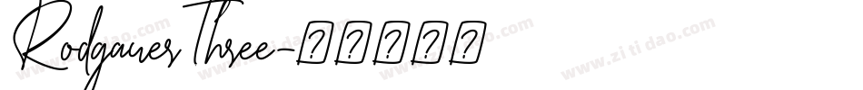 RodgauerThree字体转换