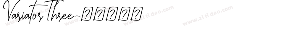 VariatorThree字体转换