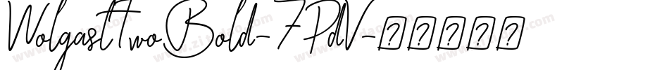 WolgastTwoBold-7PdV字体转换