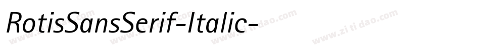 RotisSansSerif-Italic字体转换