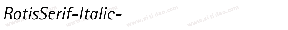 RotisSerif-Italic字体转换