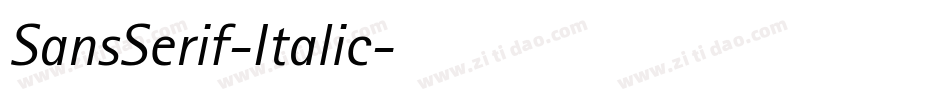 SansSerif-Italic字体转换