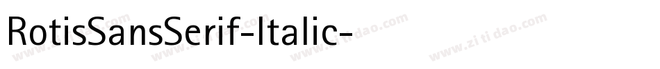 RotisSansSerif-Italic字体转换