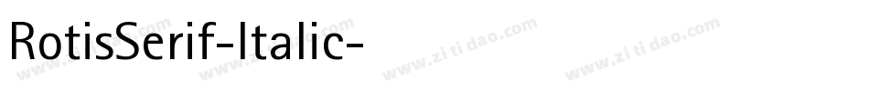 RotisSerif-Italic字体转换
