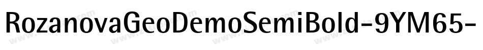 RozanovaGeoDemoSemiBold-9YM65字体转换