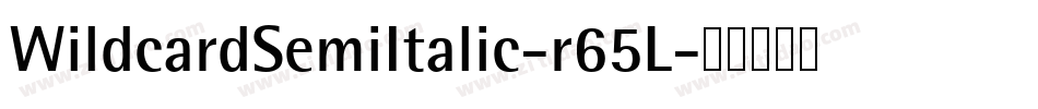 WildcardSemiItalic-r65L字体转换