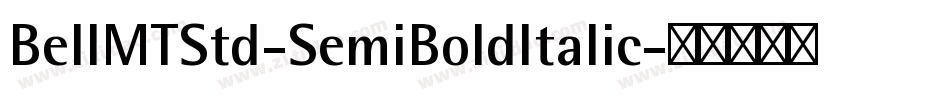 BellMTStd-SemiBoldItalic字体转换