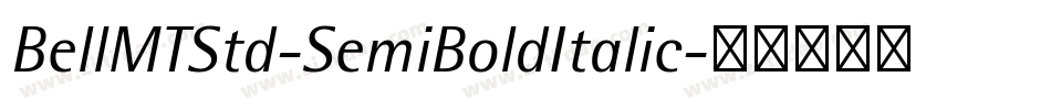 BellMTStd-SemiBoldItalic字体转换