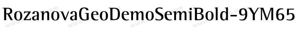 RozanovaGeoDemoSemiBold-9YM65字体转换