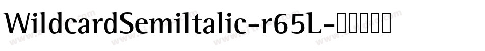 WildcardSemiItalic-r65L字体转换