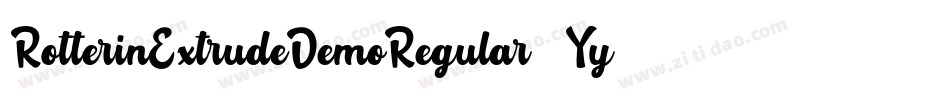RotterinExtrudeDemoRegular-6YyPA字体转换