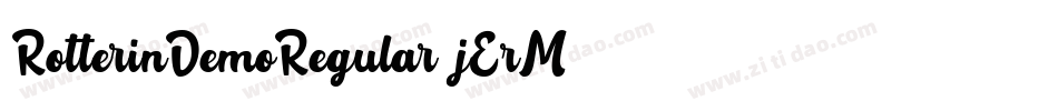 RotterinDemoRegular-jErM0字体转换
