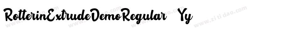 RotterinExtrudeDemoRegular-6YyPA字体转换