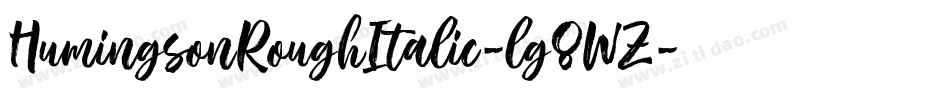 HumingsonRoughItalic-lg8WZ字体转换