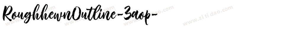 RoughhewnOutline-3aop字体转换