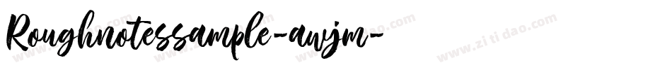 Roughnotessample-awjm字体转换