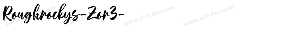 Roughrockys-Zor3字体转换