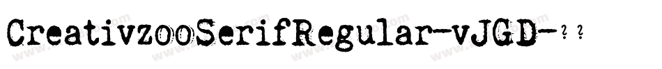 CreativzooSerifRegular-vJGD字体转换