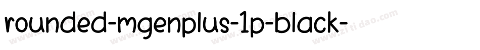 rounded-mgenplus-1p-black字体转换