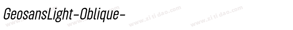 GeosansLight-Oblique字体转换