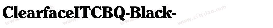ClearfaceITCBQ-Black字体转换