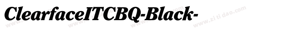 ClearfaceITCBQ-Black字体转换