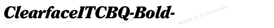 ClearfaceITCBQ-Bold字体转换