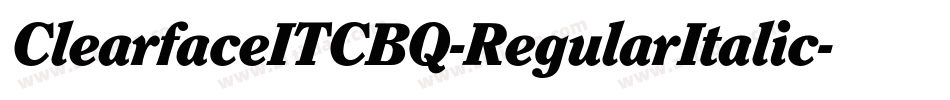 ClearfaceITCBQ-RegularItalic字体转换