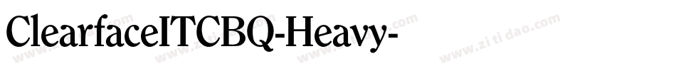 ClearfaceITCBQ-Heavy字体转换