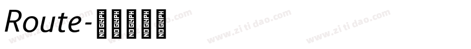 Route字体转换