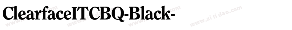 ClearfaceITCBQ-Black字体转换