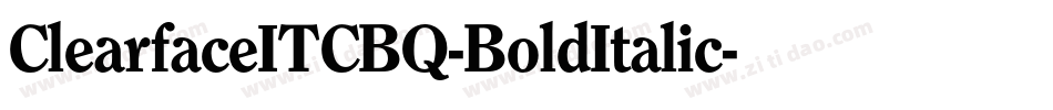 ClearfaceITCBQ-BoldItalic字体转换