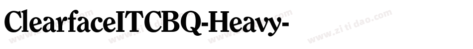 ClearfaceITCBQ-Heavy字体转换