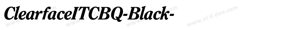 ClearfaceITCBQ-Black字体转换