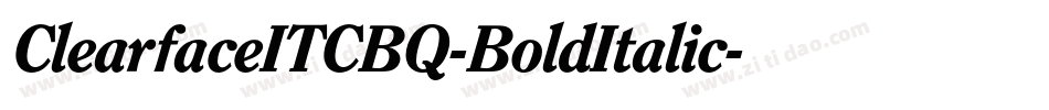 ClearfaceITCBQ-BoldItalic字体转换
