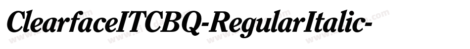 ClearfaceITCBQ-RegularItalic字体转换