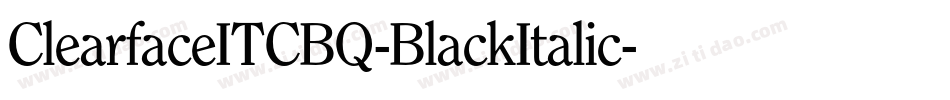 ClearfaceITCBQ-BlackItalic字体转换