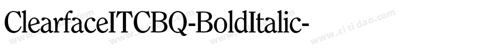 ClearfaceITCBQ-BoldItalic字体转换